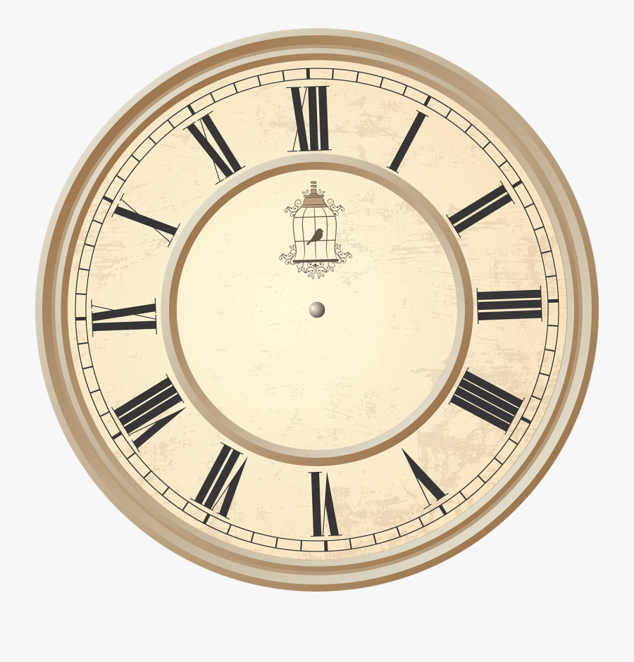 Clock Antique- - Roman Clock Png, Transparent Clipart