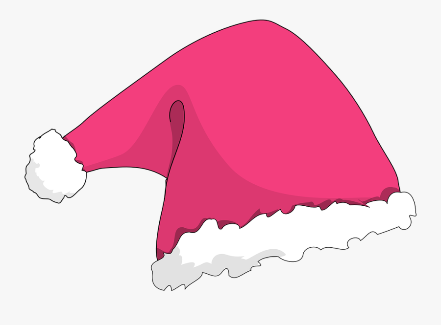 Hat, Cap, Pink, Santa Claus, Santa - Green Santa Hat Clipart, Transparent Clipart
