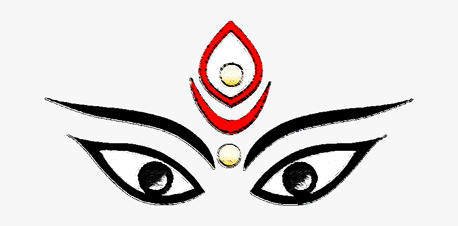 Maa Durga Eyes Png, Transparent Clipart