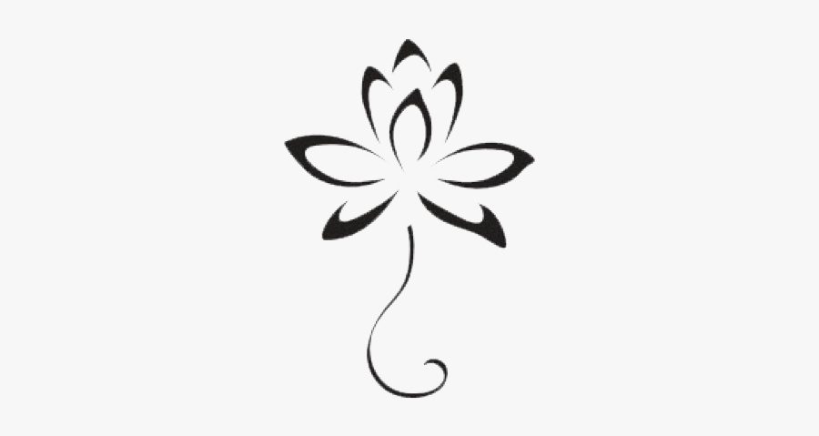 Black And White Lotus Flower Clipart, Transparent Clipart