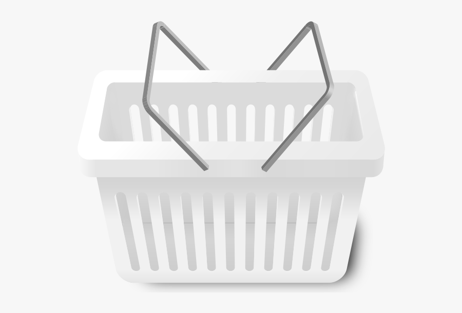 Shopping Cart White - White Shopping Basket, Transparent Clipart