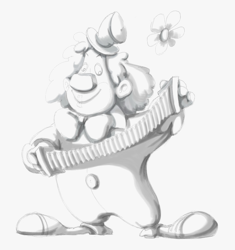 Drawing Clowns Black And White, Transparent Clipart