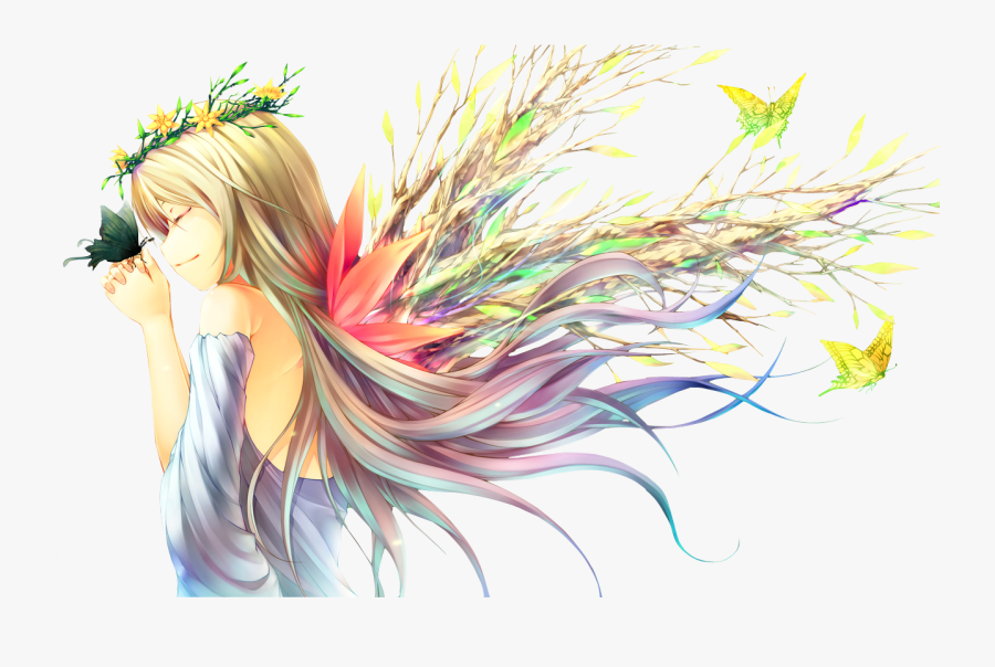 Clip Art Blonde Fantasy Woman, Transparent Clipart