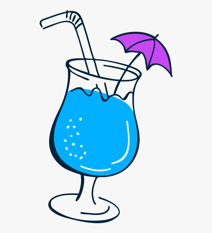 Cocktail Clipart Blue Lagoon, Transparent Clipart
