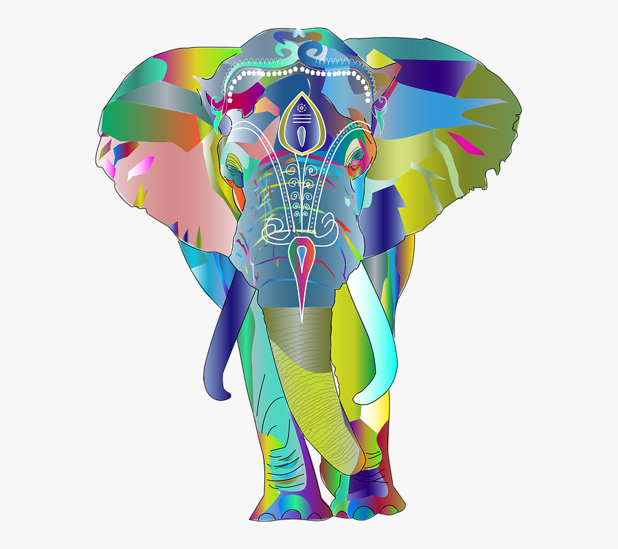 Elephant, Pachyderm, Animal, Africa, Asia, Colorful, Transparent Clipart