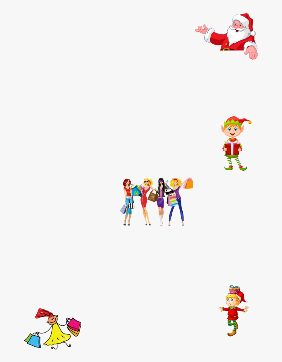 Christmas Shopping Clip Art, Transparent Clipart
