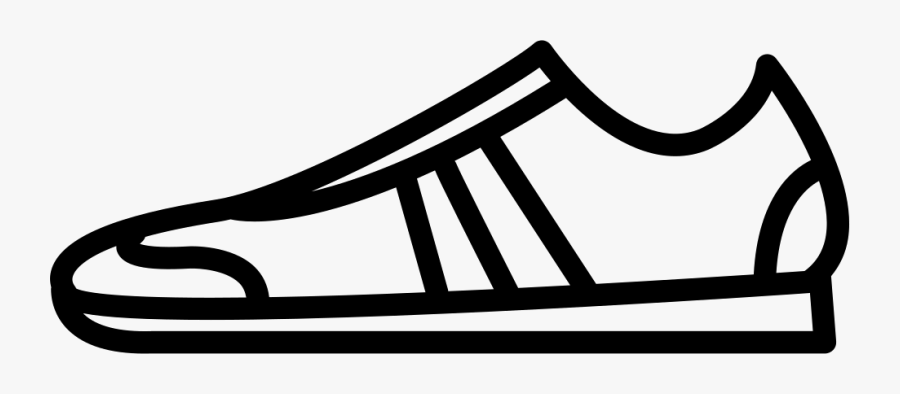 Sportive Shoe Outline From Side View - Shoe Outline Png, Transparent Clipart