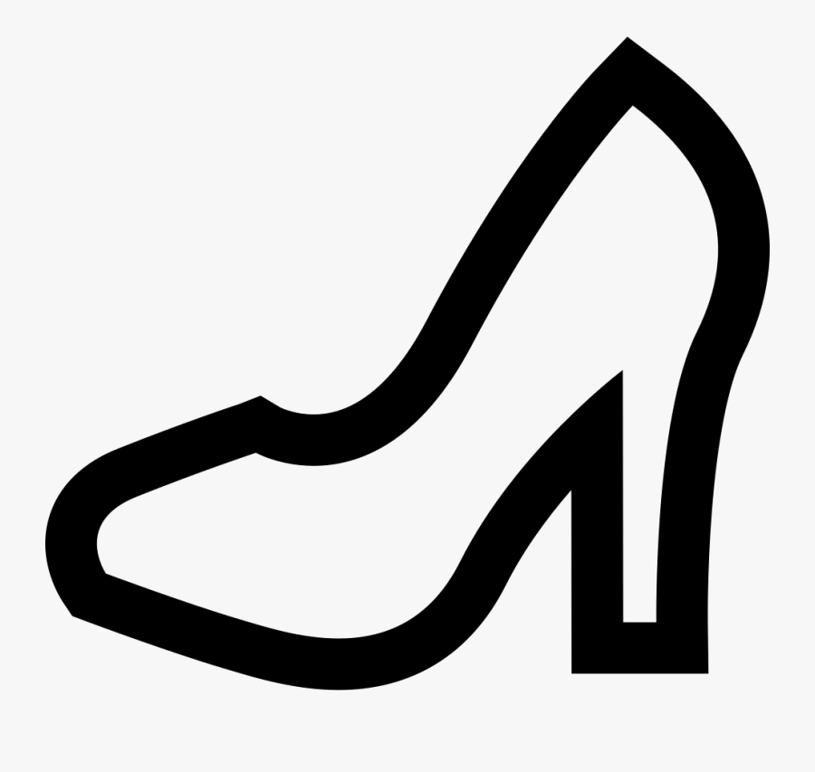 Female Shoe Outline - Iconos De Zapatos Png, Transparent Clipart