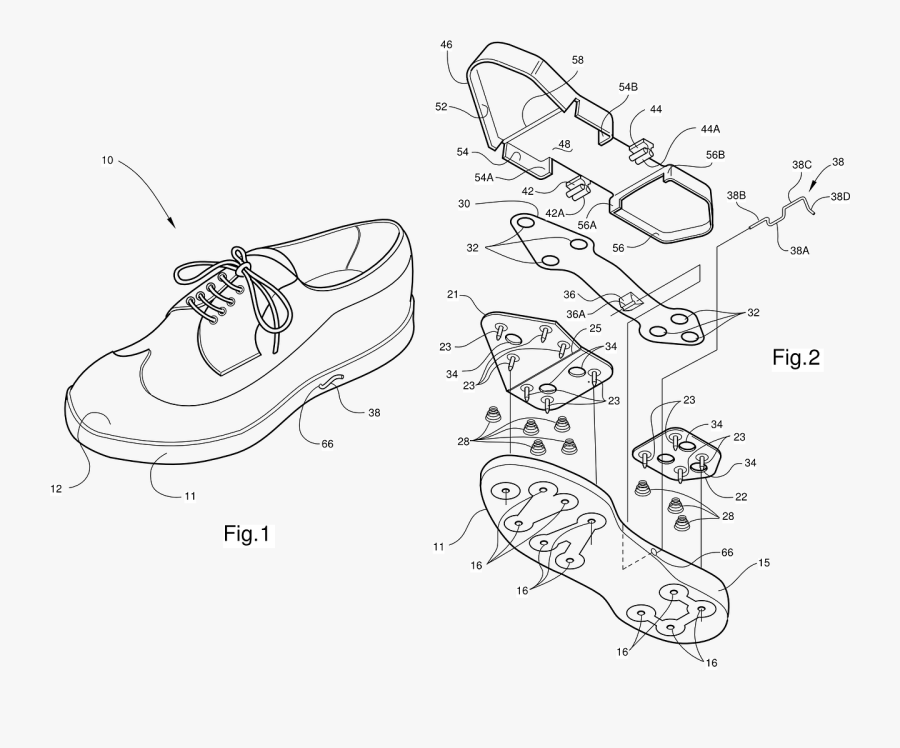 Template Of Golf Shoe Golf Shoe Free Picture - Despiece De Una Maquina, Transparent Clipart