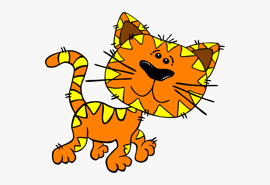 Cat Black And White Cartoon Clipart, Transparent Clipart