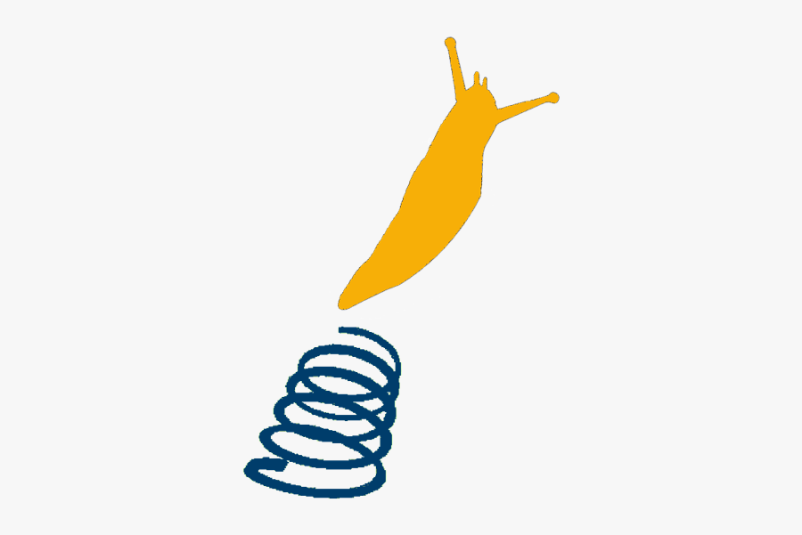 Banana Slug Springing Up, Transparent Clipart