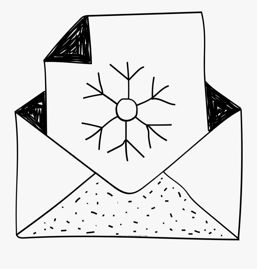 Christmas Card Coloring Page - Line Art, Transparent Clipart