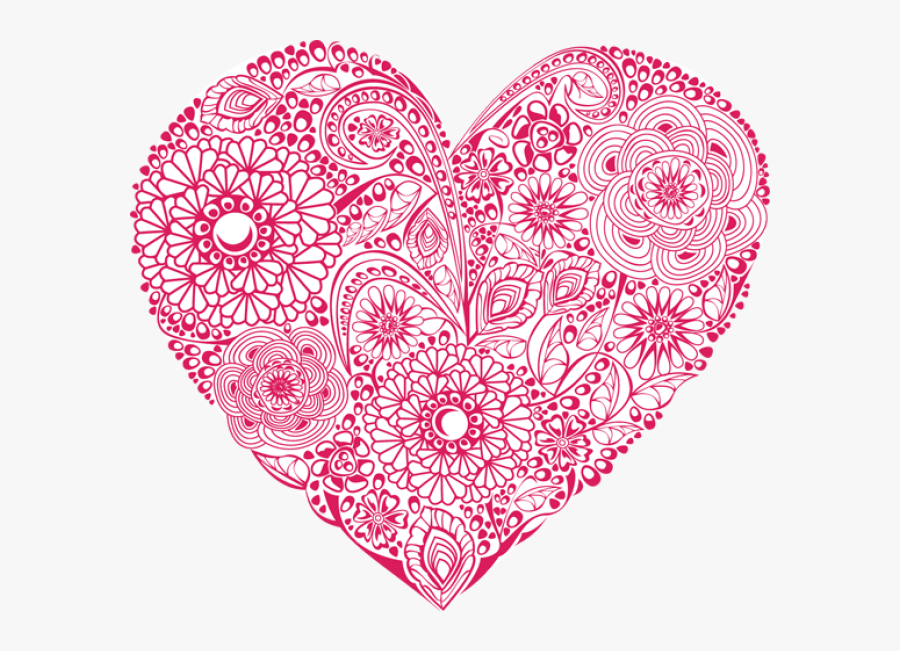 Download Pretty Heart Clipart - Fancy Valentines Day Hearts , Free ...