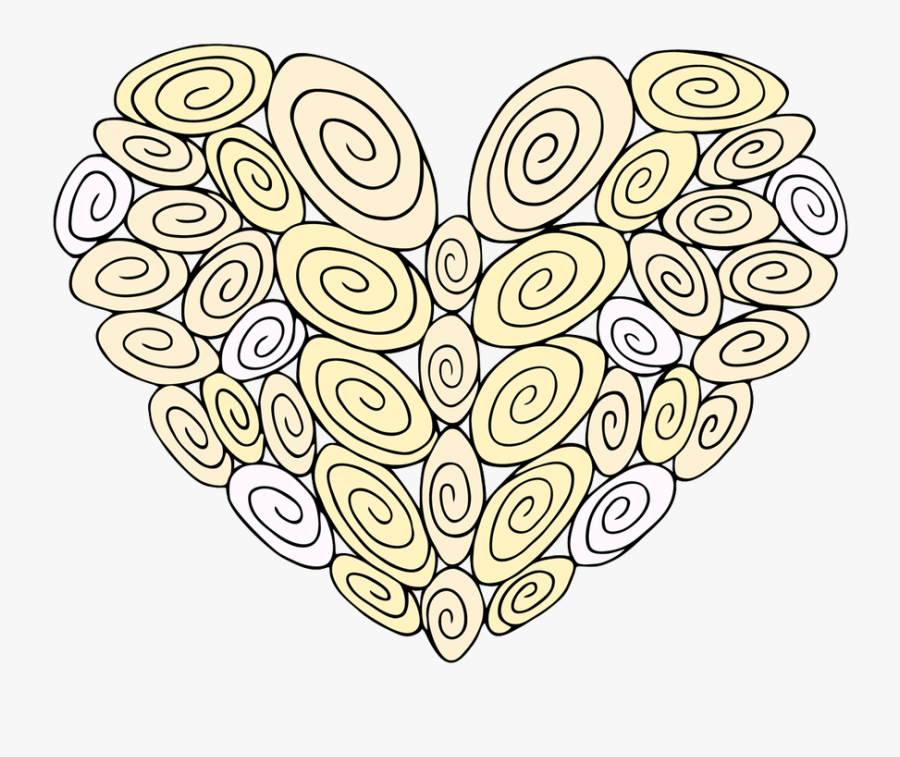 40 Swirl Heart - Heart, Transparent Clipart