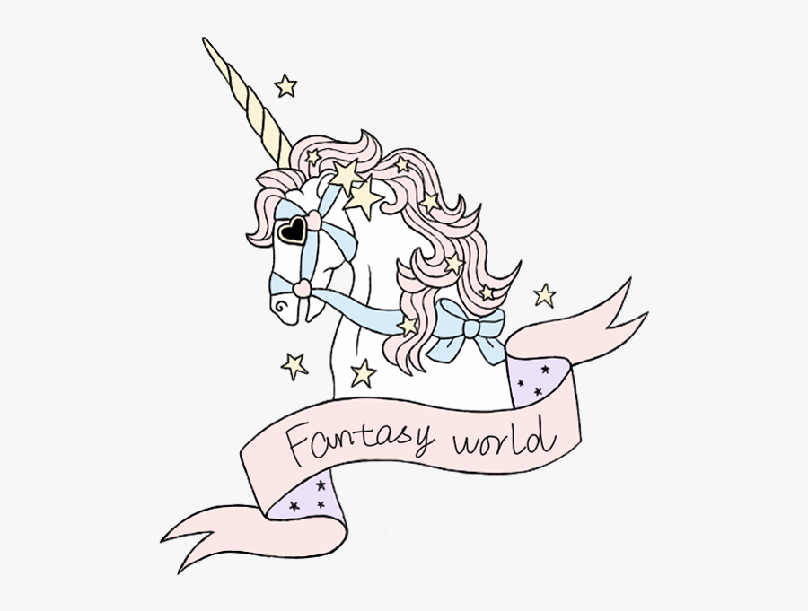 #unicorn #dreamy #fancy #cute #colorful #handpainted - Cartoon, Transparent Clipart