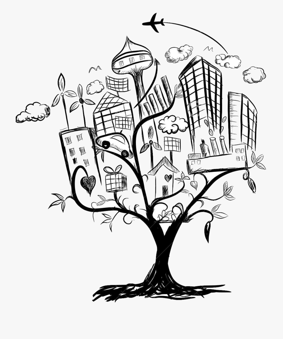 Picture - Drawing On City Life, Transparent Clipart