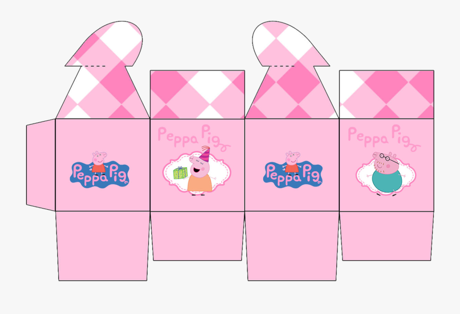 Peppa Pig Free Printable Box With Heart Closure - Peppa Pig Printable Box, Transparent Clipart