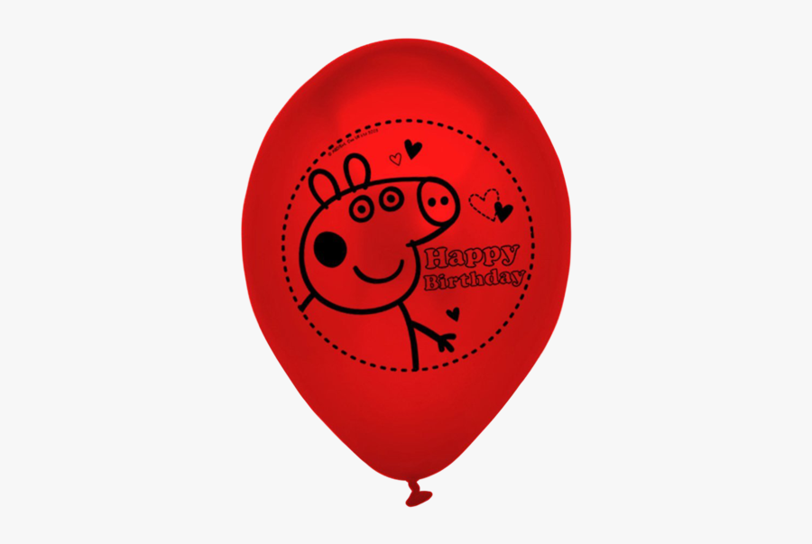 Peppa Pig Happy Birthday Party Printed Latex Balloons - Happy Birthday Birthday Balloon Pepper Pig, Transparent Clipart