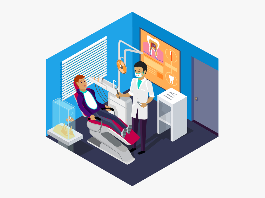 Isometric Dentist, Transparent Clipart