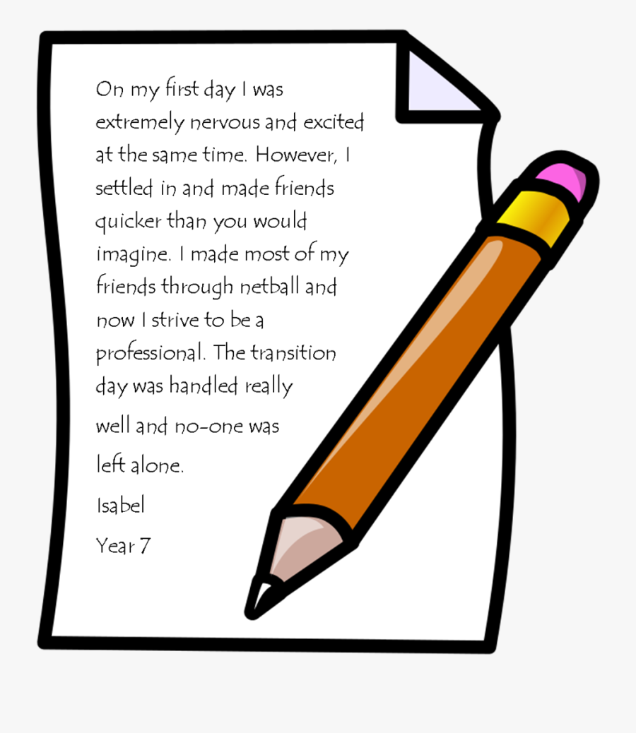 Pencil On Paper Clipart, Transparent Clipart