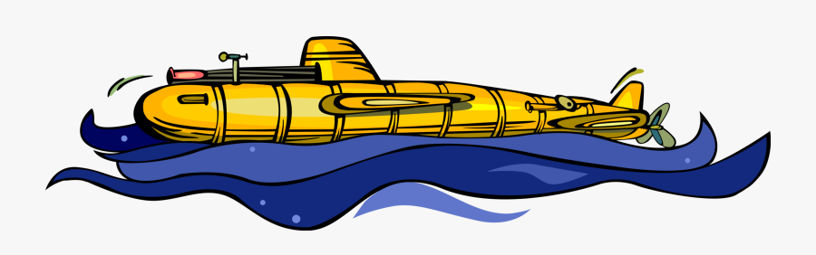 Vector Illustration Of Prototype Navy Submersible Under, Transparent Clipart