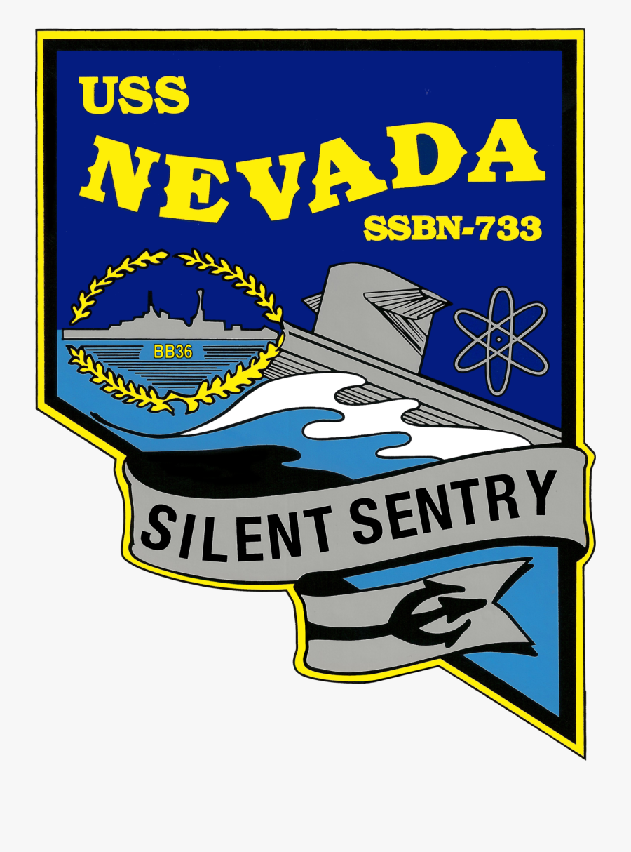 Uss Nevada Ssbn 733 Crest, Transparent Clipart