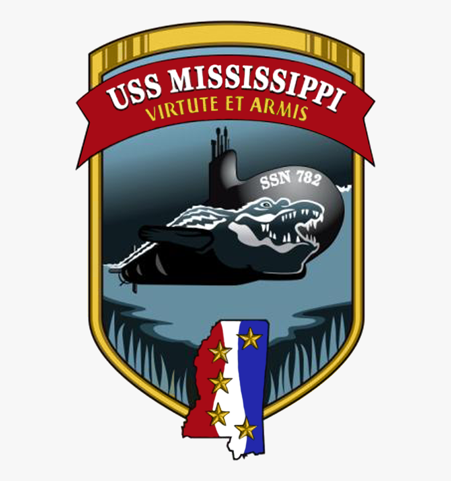 Uss Mississippi Ssn 782 Crest, Transparent Clipart