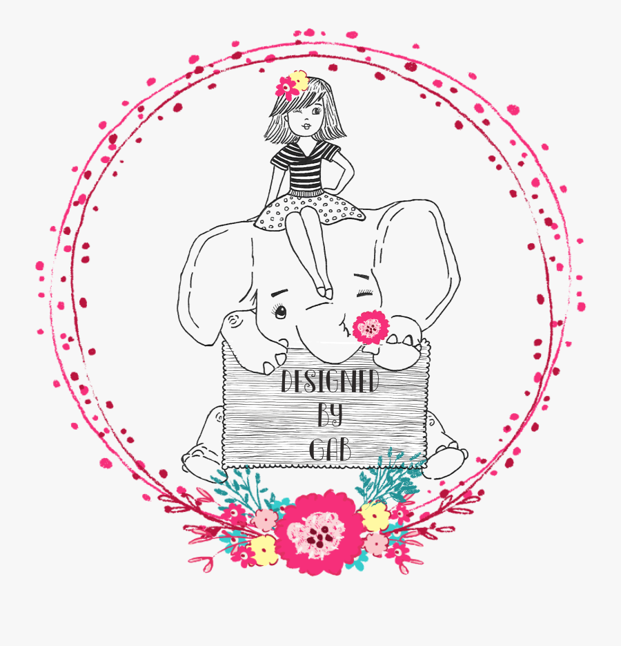 Designed By Gab - Line Art, Transparent Clipart