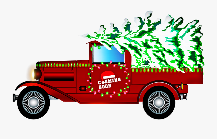 Christmas Retro Car, Santa Claus, Gifts, Christmas - Antique Car, Transparent Clipart