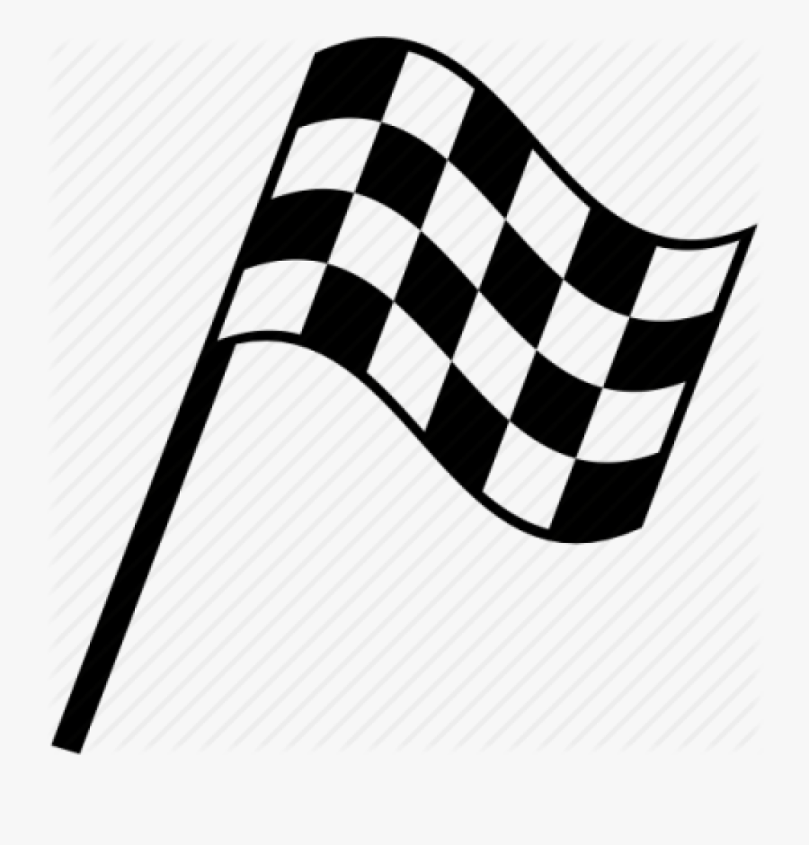 Checkered Drawing Race Flag - Racing Flag Transparent Background, Transparent Clipart