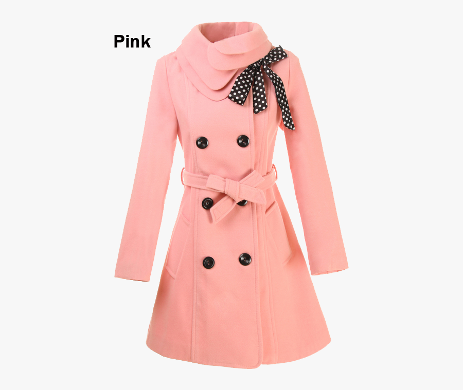 Clip Art Women S Woolen Warm - New Arrival Women Winter Wool Coat Girl Double Breasted, Transparent Clipart