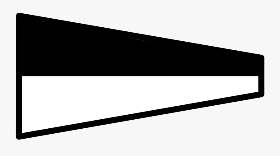 Angle,area,monochrome Photography - Maritime Signal Flag 6, Transparent Clipart