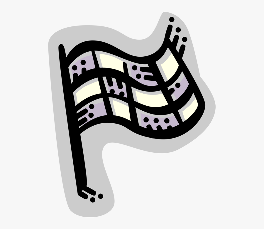 Vector Illustration Of Auto Racing Race Finish Checkered, Transparent Clipart
