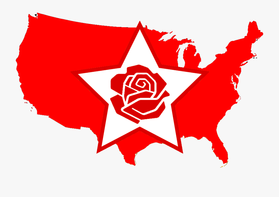 Red Map Of America, Transparent Clipart