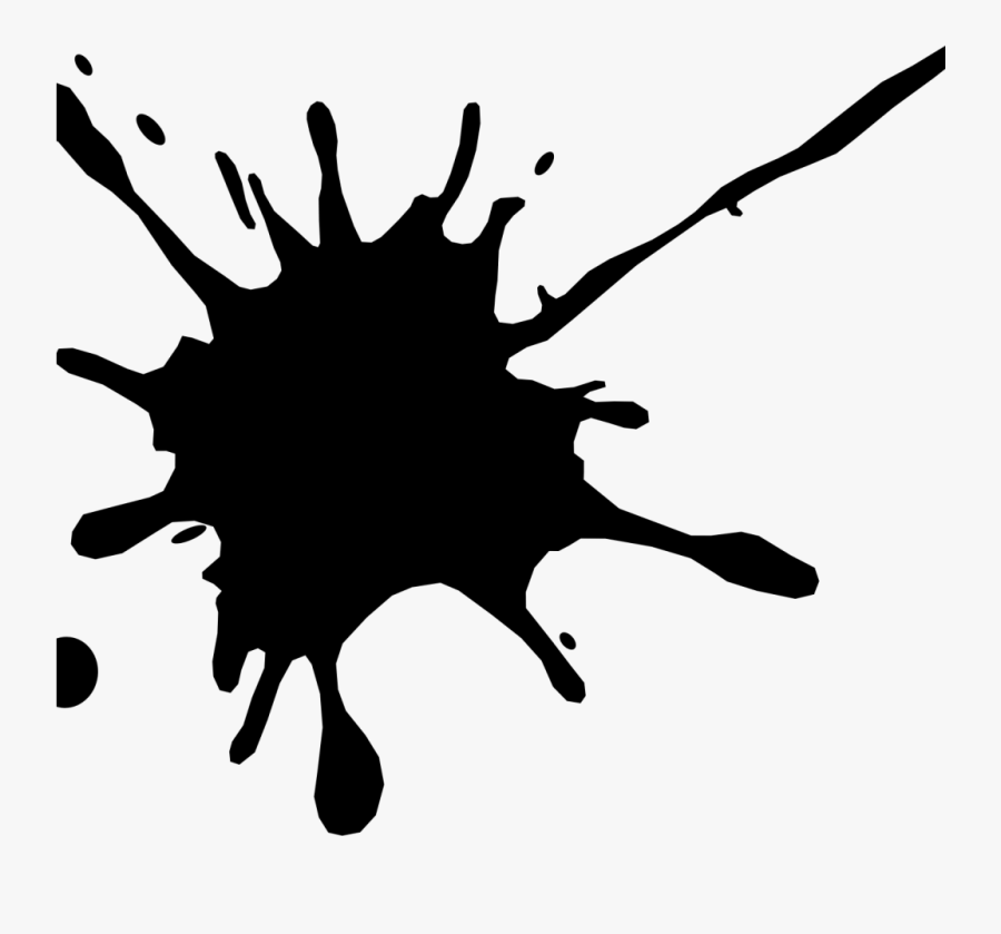 Transparent Black Paint Splatter Png - Transparent Background Ink Splatter Png, Transparent Clipart
