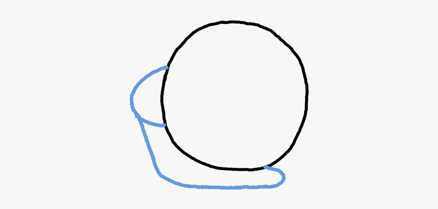 Enclose A C Shaped Line On The Left Of The Circle To - Circle, Transparent Clipart
