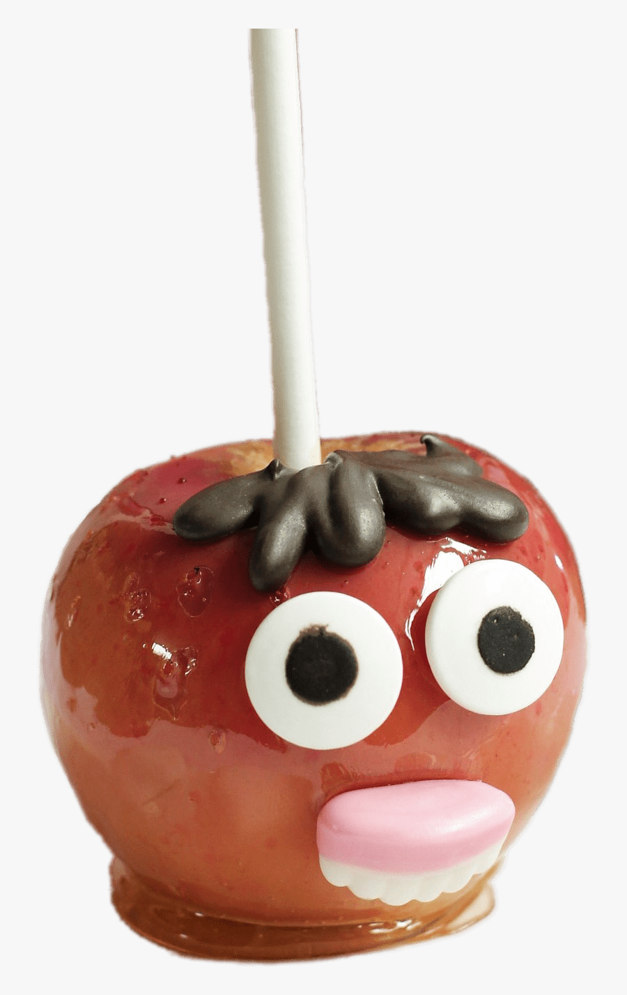 Toffee Apple With A Face - Baked Apple With A Face, Transparent Clipart
