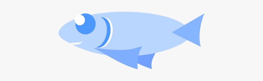 Blue Cartoon Fish Vector Clip Art - Light Blue Fish Clipart, Transparent Clipart