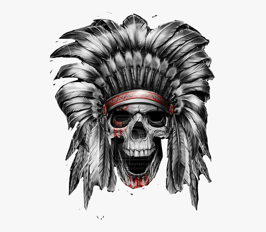 #nativeamerican #skull #indian #interesting #art #freetoedit - Indian Skull, Transparent Clipart