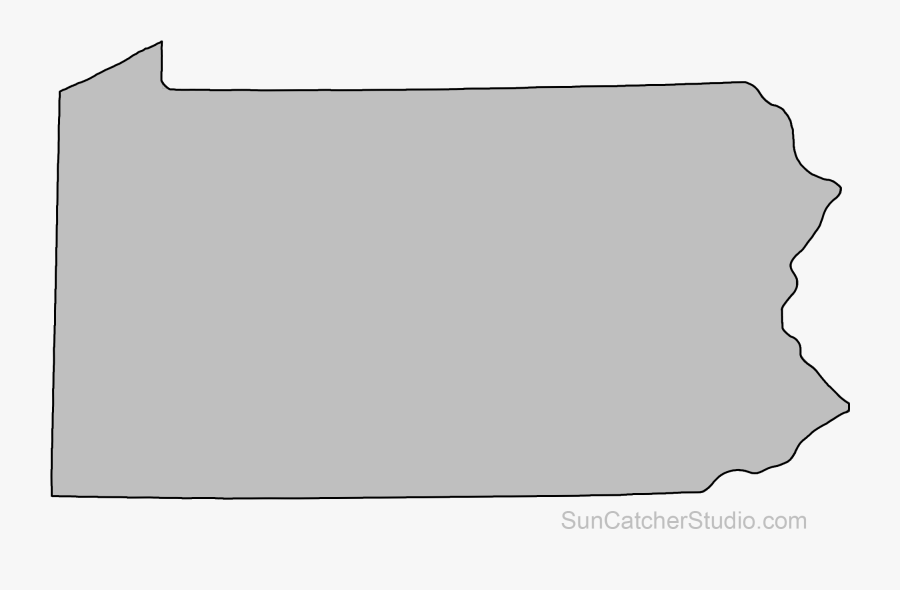 Pennsylvania State Outline Png - Line Art, Transparent Clipart