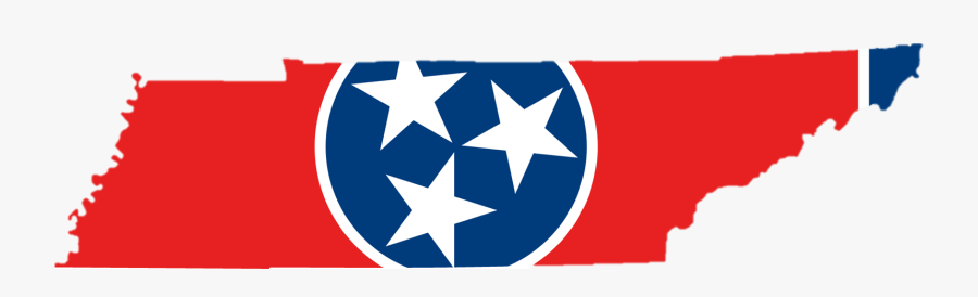 Tennessee Clipart - Tennessee Flag In State, Transparent Clipart