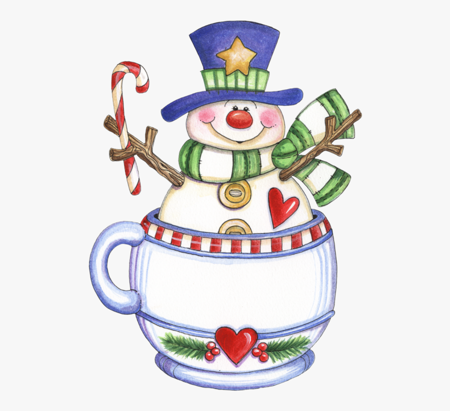 Schneemann Christmas Snowmen Pinterest - Snowman In A Mug Clip Art, Transparent Clipart