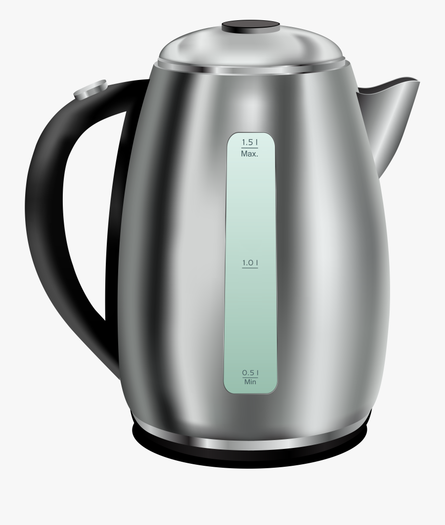 Stainless Steel Tea Kettle Png Clip Art, Transparent Clipart
