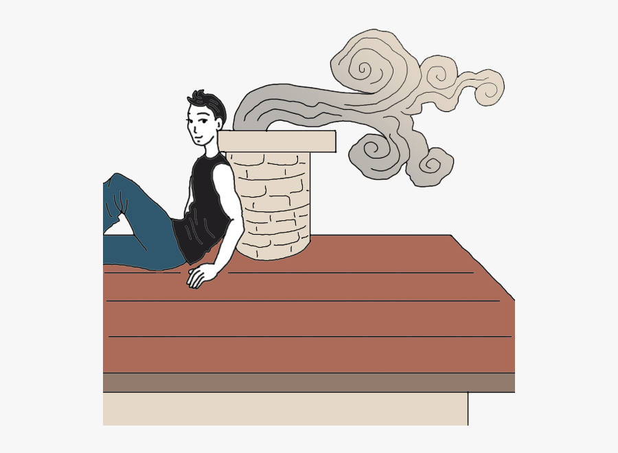 Roof - Somebody Sitting On A Rooftop, Transparent Clipart