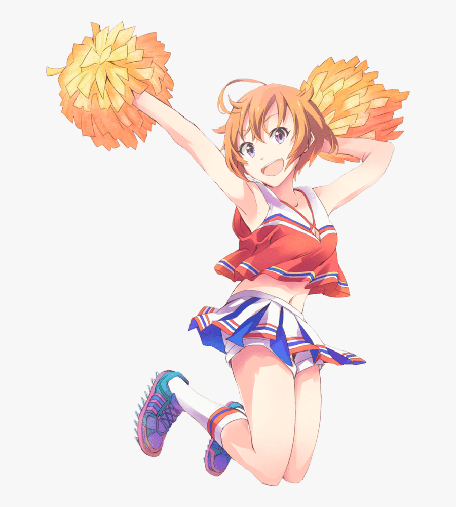 Anime Cheerleader Jumping - Anime Girl Cheerleader Png, Transparent Clipart