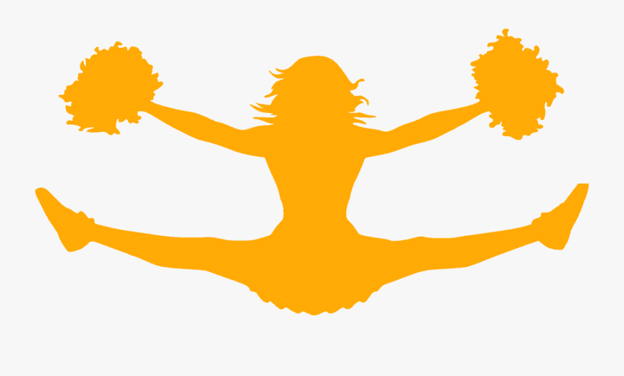 Cheerleader Silhouette Vector, Transparent Clipart