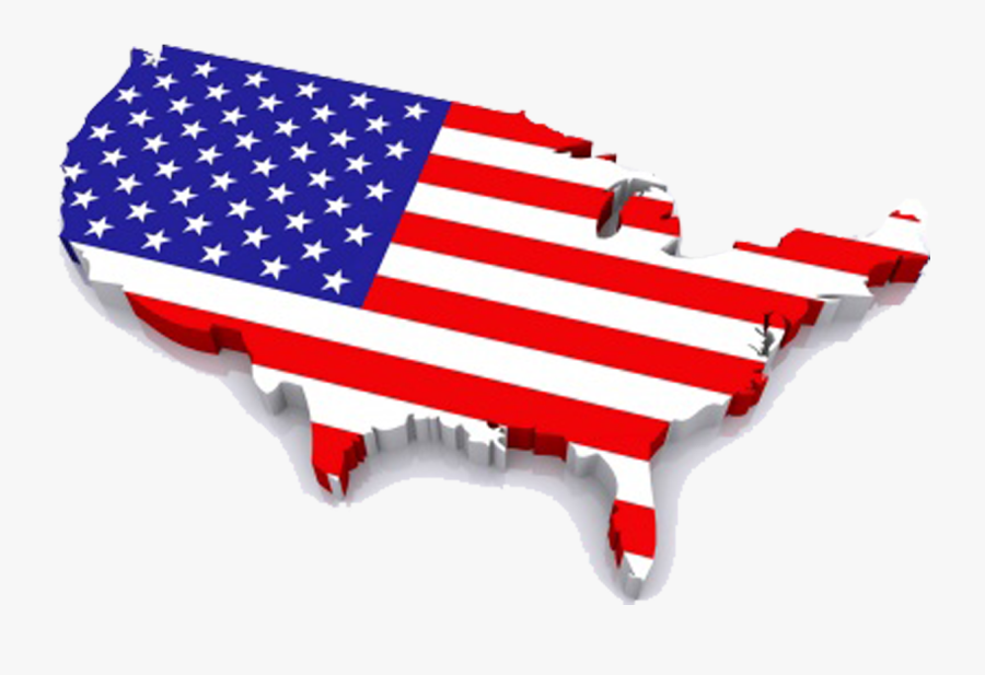 Transparent Usa Flag Map Png - Usa Flag Map Png, Transparent Clipart