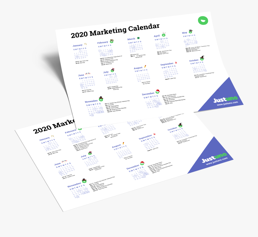 2020 Marketing Calendar - Graphic Design, Transparent Clipart