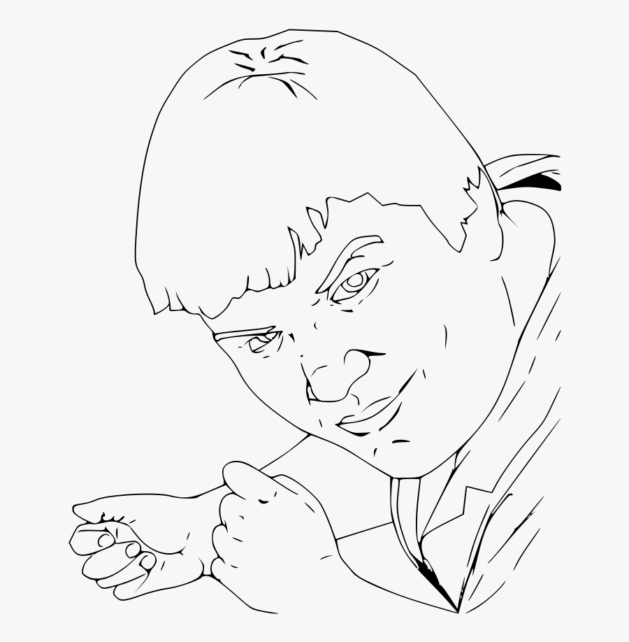 Young Guy Svg Clip Arts - Line Art, Transparent Clipart