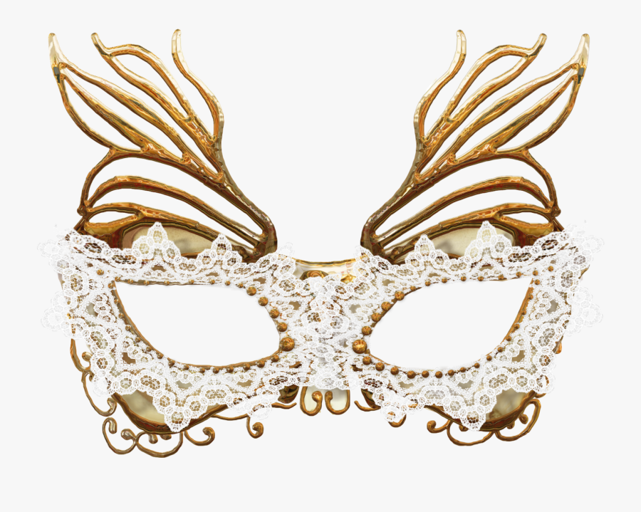 Beautiful Ball Carnival Masquerade Domino Mask Orange - Masquerade Masks No Background, Transparent Clipart